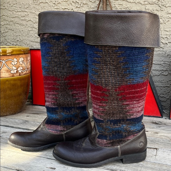 Colorful Patterned Knee-High Boots - Picture 3 of 6